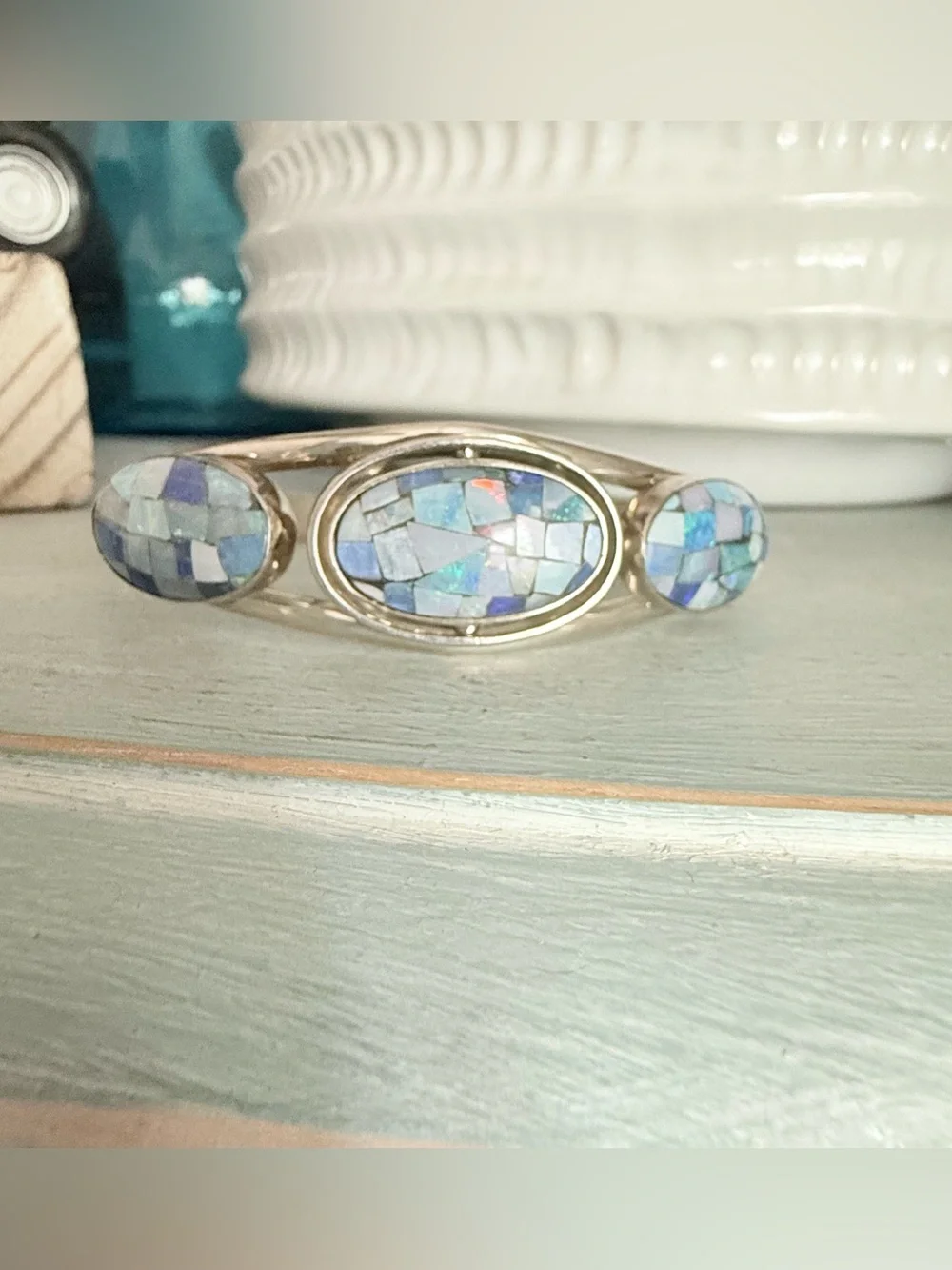 DTR Desert Rose Jay King 925 Sterling Silver Reversible Cuff Bracelet